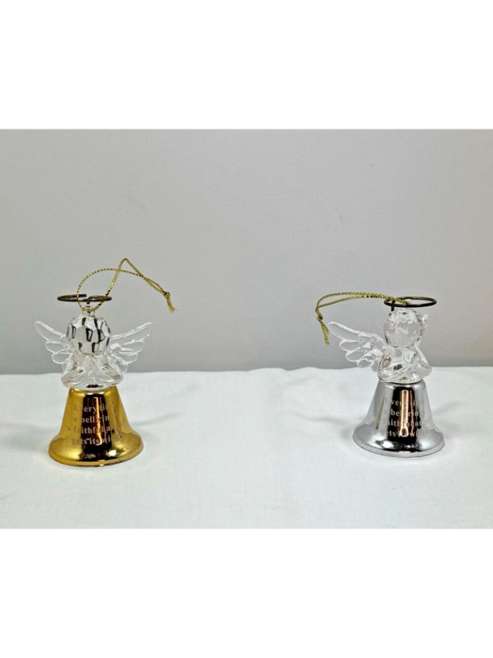 Vtg Every Time a Bell Rings A Faithful Angel Gets Its Wings Christmas Ornaments - Picture 6 of 13